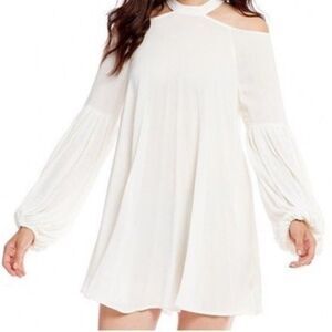FREE PEOPLE Ivory Cold Shoulder Drift Away Tunic NWT